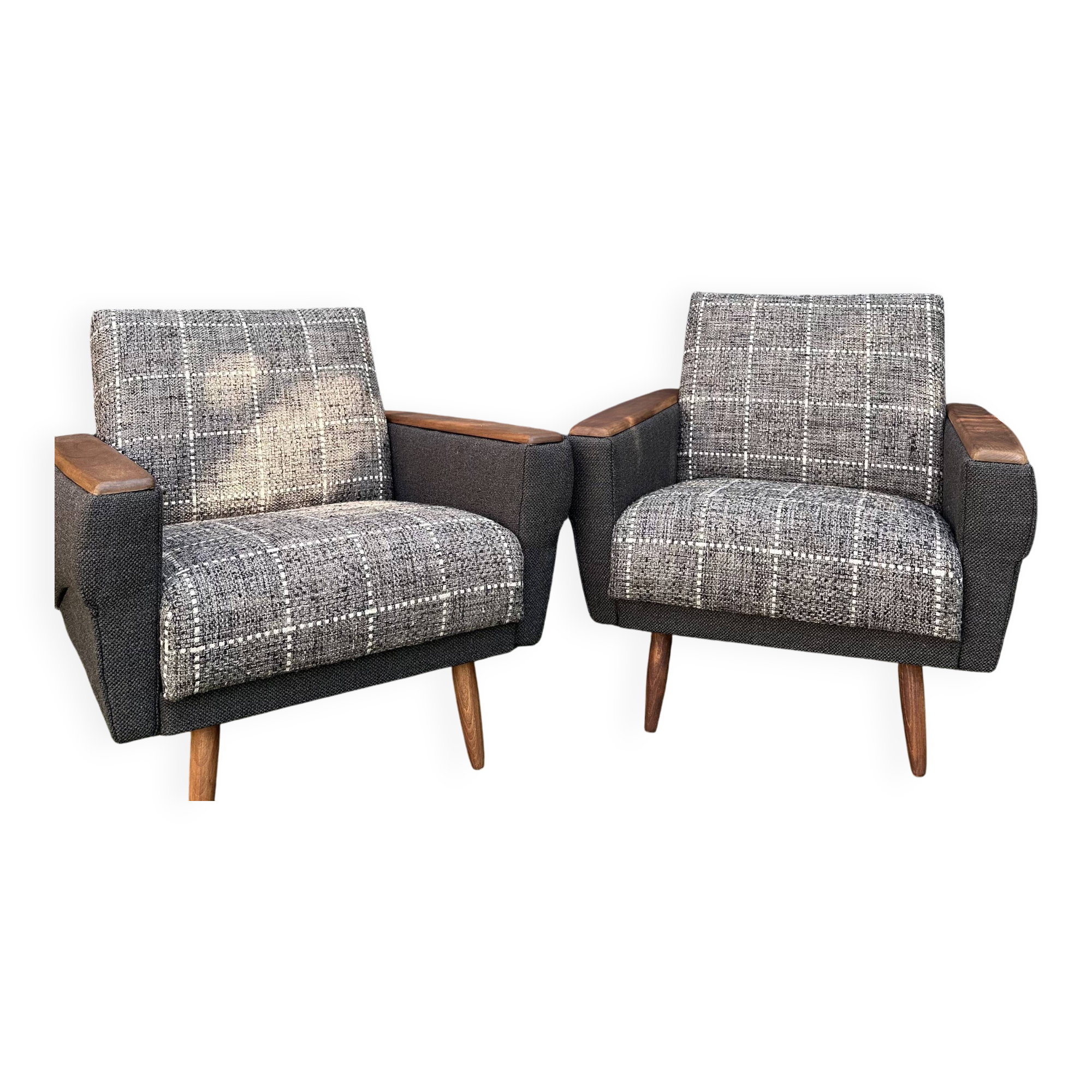 Pair of club armchairs