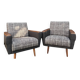 Pair of club armchairs
