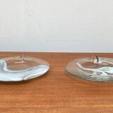 German Vintage Art Collection Richartz Plate and Bowl in Glass by Hans Jürgen Richartz for Mathildenhütte, Solingen, Set of 2