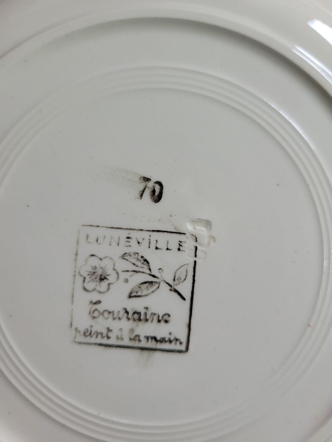 Lot 6 flat plates Touraine de Lunéville
