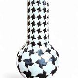 2 x ceramic / Pied de Poule vases / 1980s