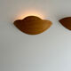 Pair of vintage wall lamps in wood France 1980