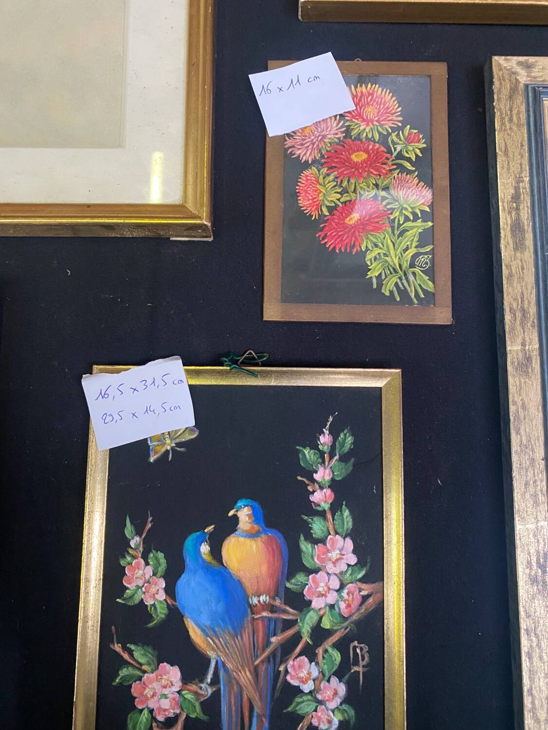 Set of 10 gilded wood or vintage resin frames