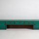 Antique oriental turquoise green TV cabinet (c.1900) #26