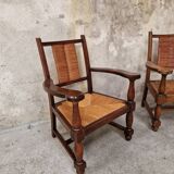 Pair of neo-Basque armchairs