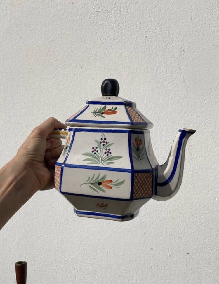 Quimper earthenware teapot