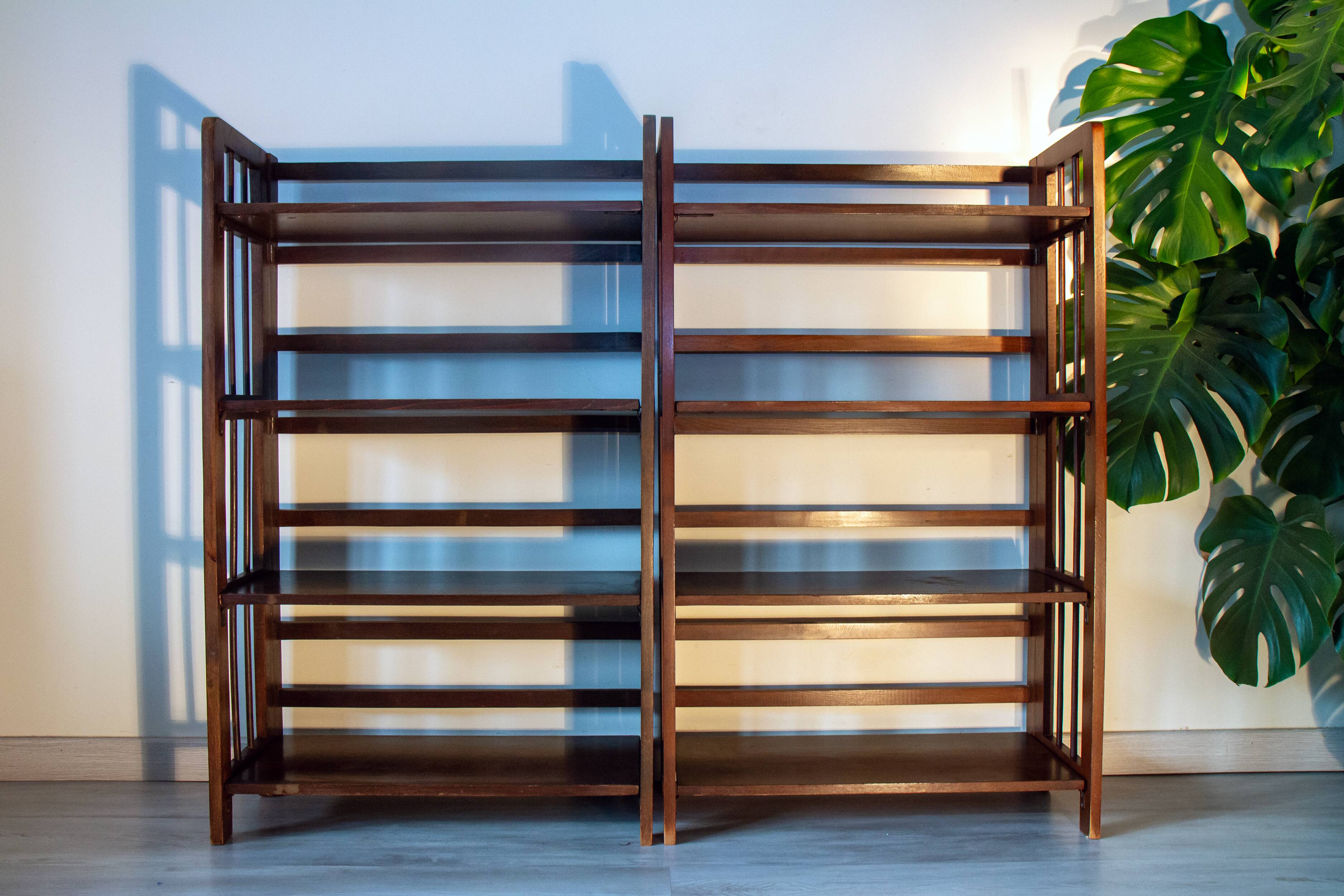 Etagères de bouquiniste pliantes des années 70