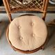 4 bent bamboo and rattan chairs