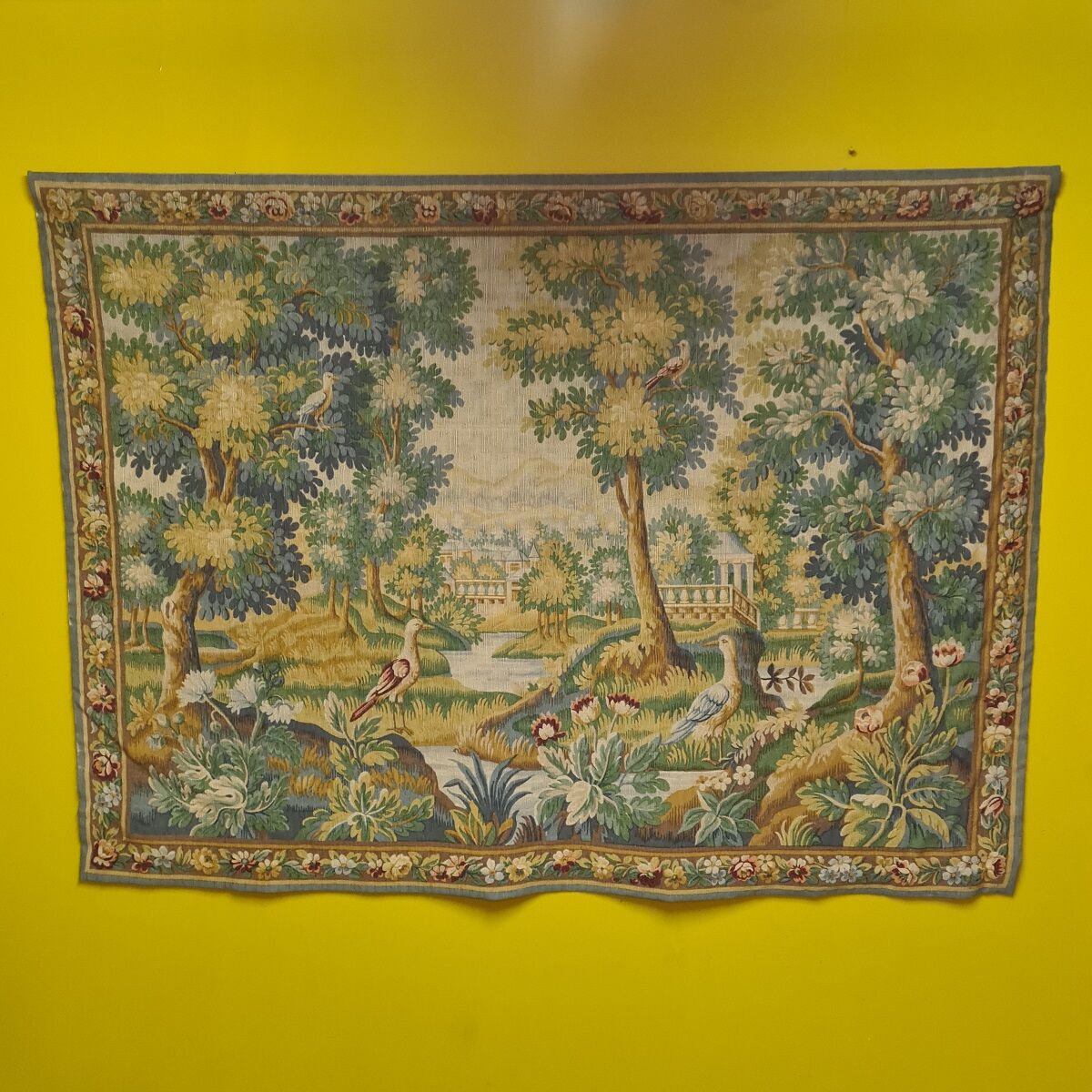 Vintage French Aubusson Tapestry from Robert Four dated 1977