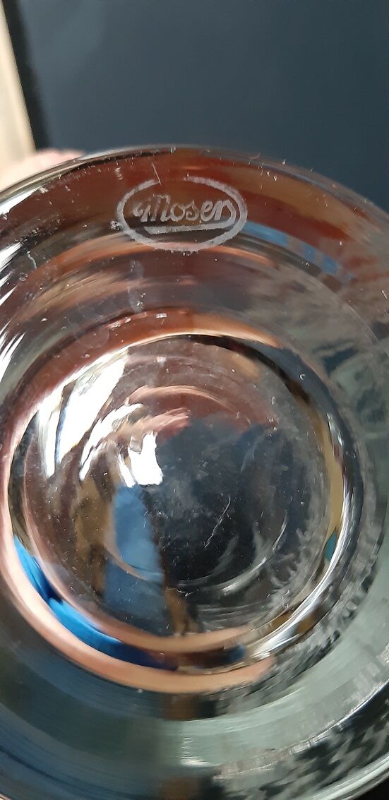 Lot of 6 Moser engraved glasses