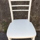 White wooden chairs