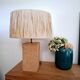 Large lamp in raw ceramic