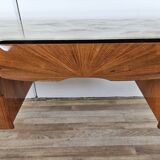 Mid Century Chest of Drawers in Mahogany, Brass and Glass