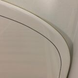 White lacquered bed with gold border with box