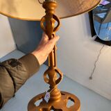 Lampe de table en bois italien vintage des années 50