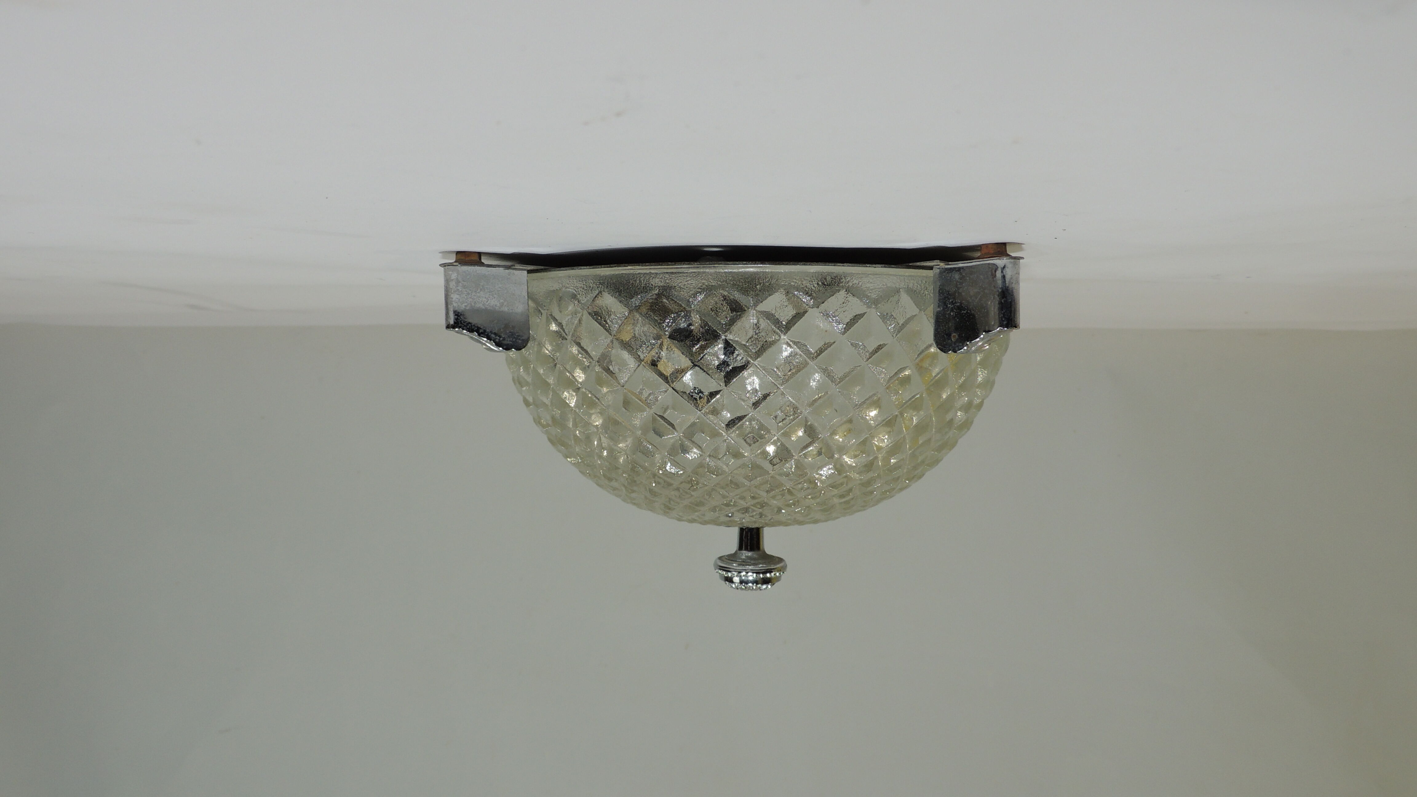 Cut glass ceiling lamp / vintage