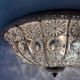 Large crystal Banci Italy ceiling lamp, 1960s