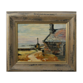 Breton landscape signed oil on panel