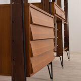 Italian teak wall unit with a desk and bar cabinet/secretarie, 1960s