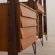 Italian teak wall unit with a desk and bar cabinet/secretarie, 1960s