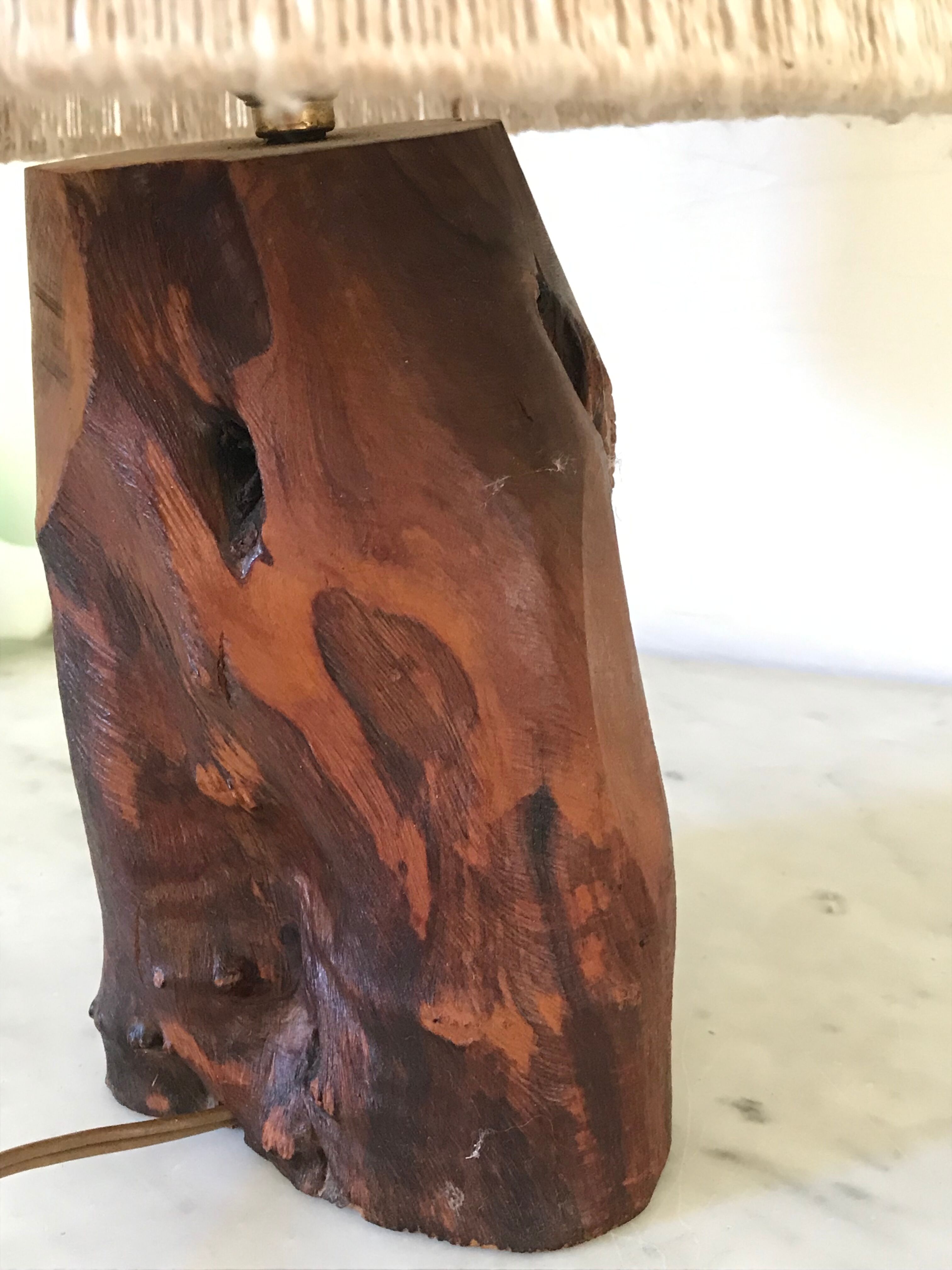 Vintage lamp in solid wood