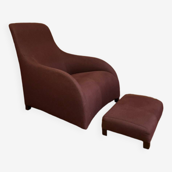 Kalos armchair and footstool by Maxalto