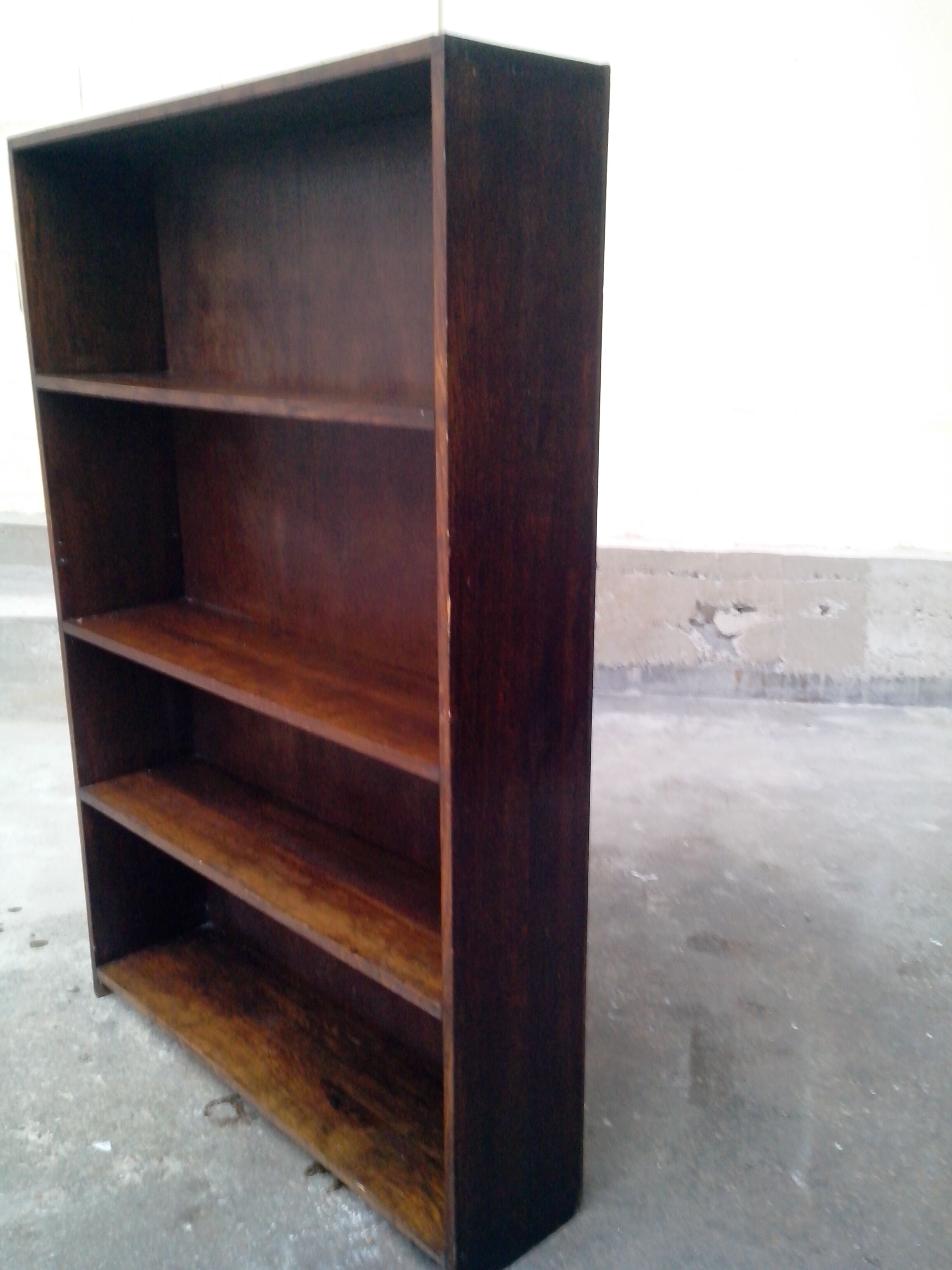 Library shelf in dark oak vintage 60s