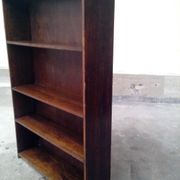 Library shelf in dark oak vintage 60s