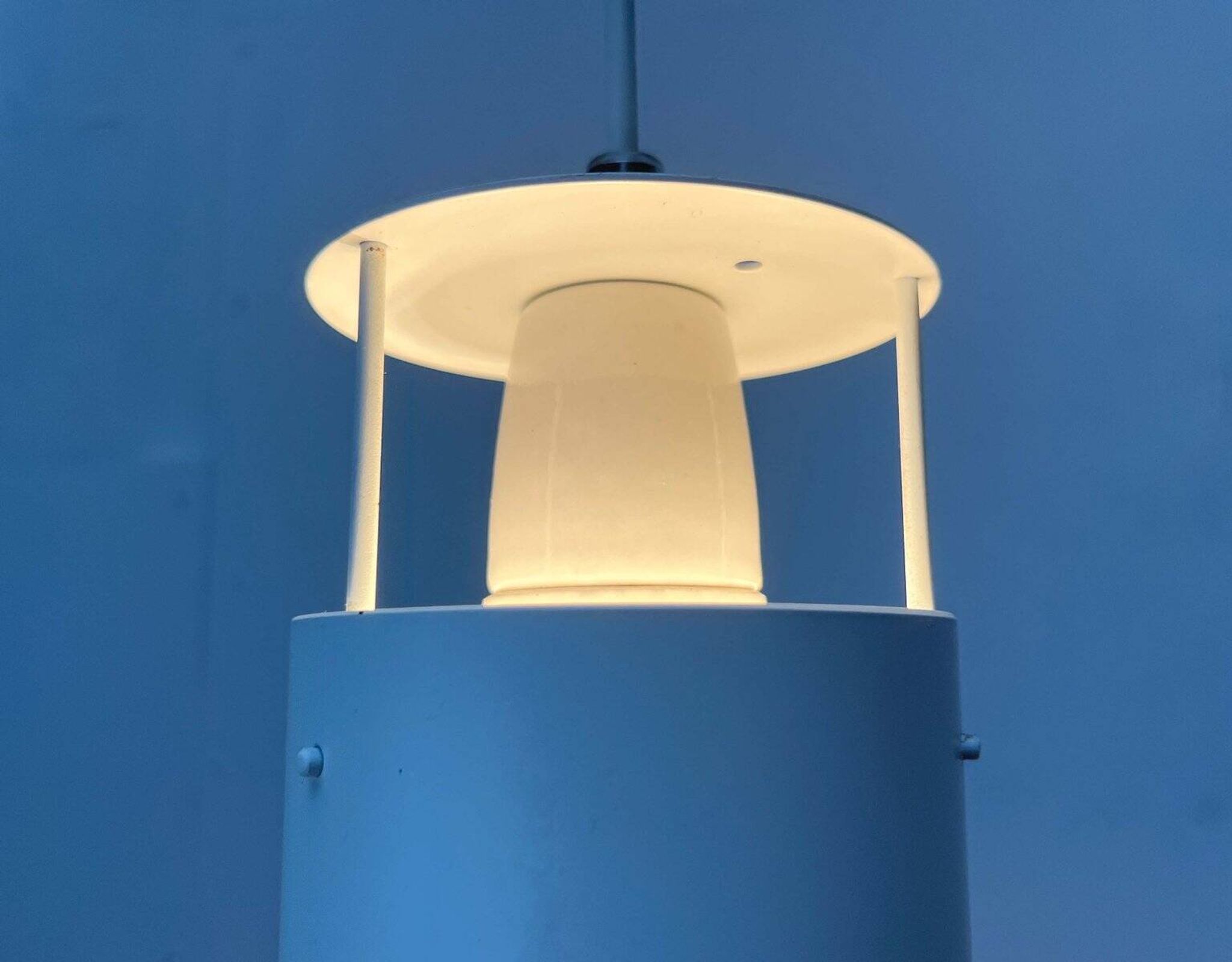 Fyrtønden pendant lamp, minimalist Danish modern mid-century by Asger Bay Christiansen for Lys, 1960s.