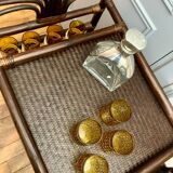 Rattan bar/serving table