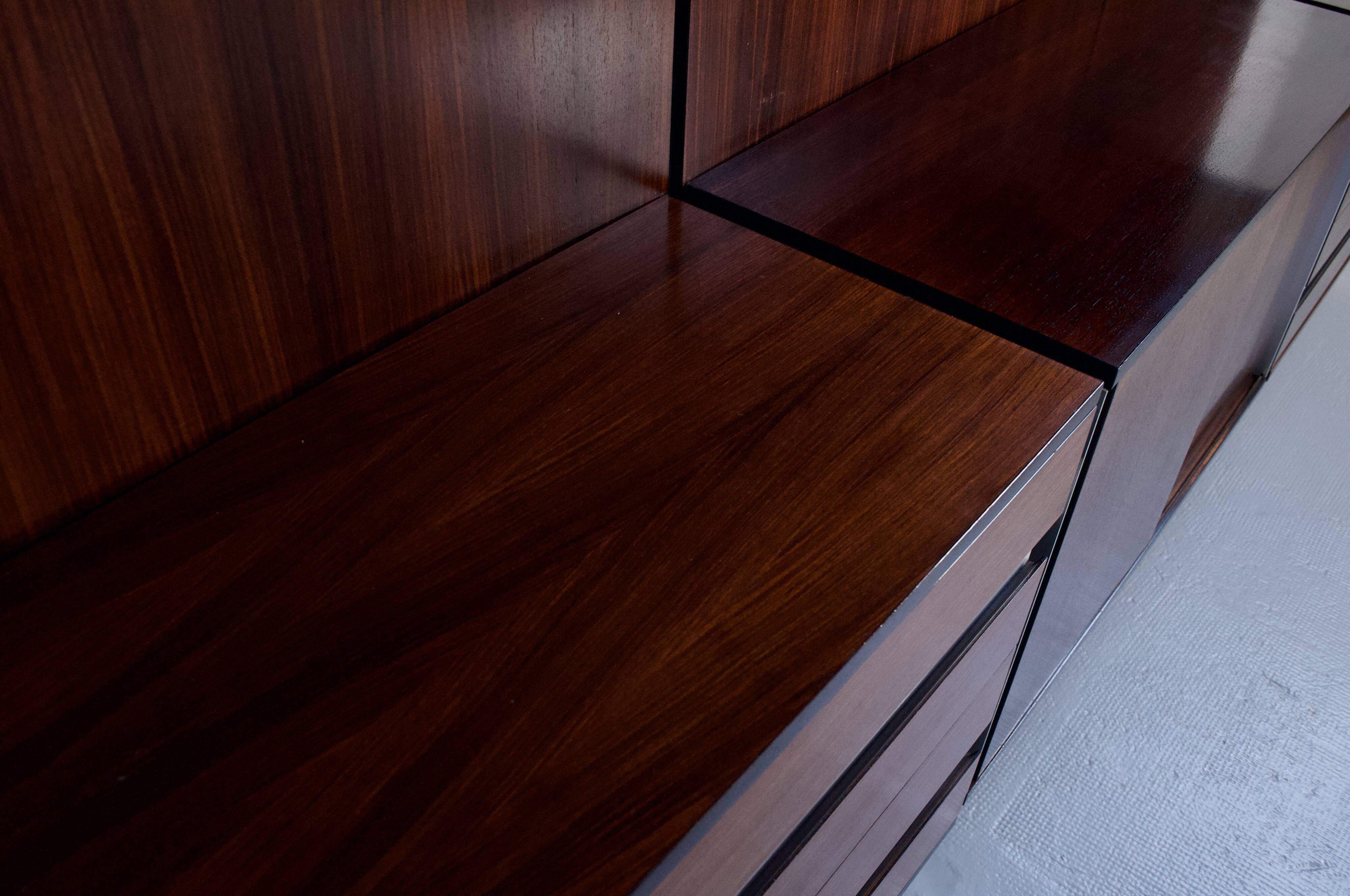 MODULAR SHELF ROSEWOOD ICO PARISI 1960s MIM ROMA PUBLISHER