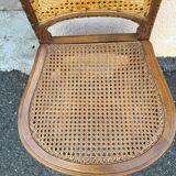 Set of 5 wooden chairs cane