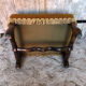 Jean Roche footrest in velvet and wood
