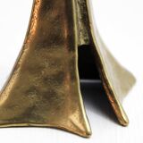 Brutalist bronze candle holder