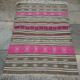 Grey and pink kilim carpet handmade 70x100cm