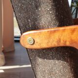 Vintage armchair chocolate granola mid-century modern design 1960