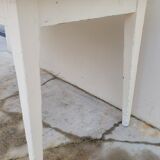 Old patinated bistro table with one drawer - 1m20