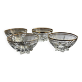 4 vintage champagne glasses