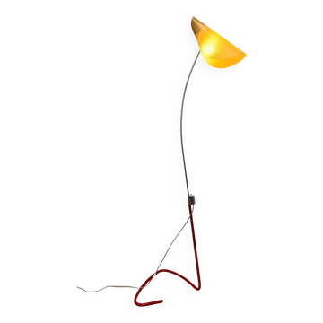 Mid-century organic design floor lamp by Josef Hůrka, 1960s / Napako