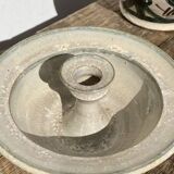 Enamelled stoneware candle holder 1970