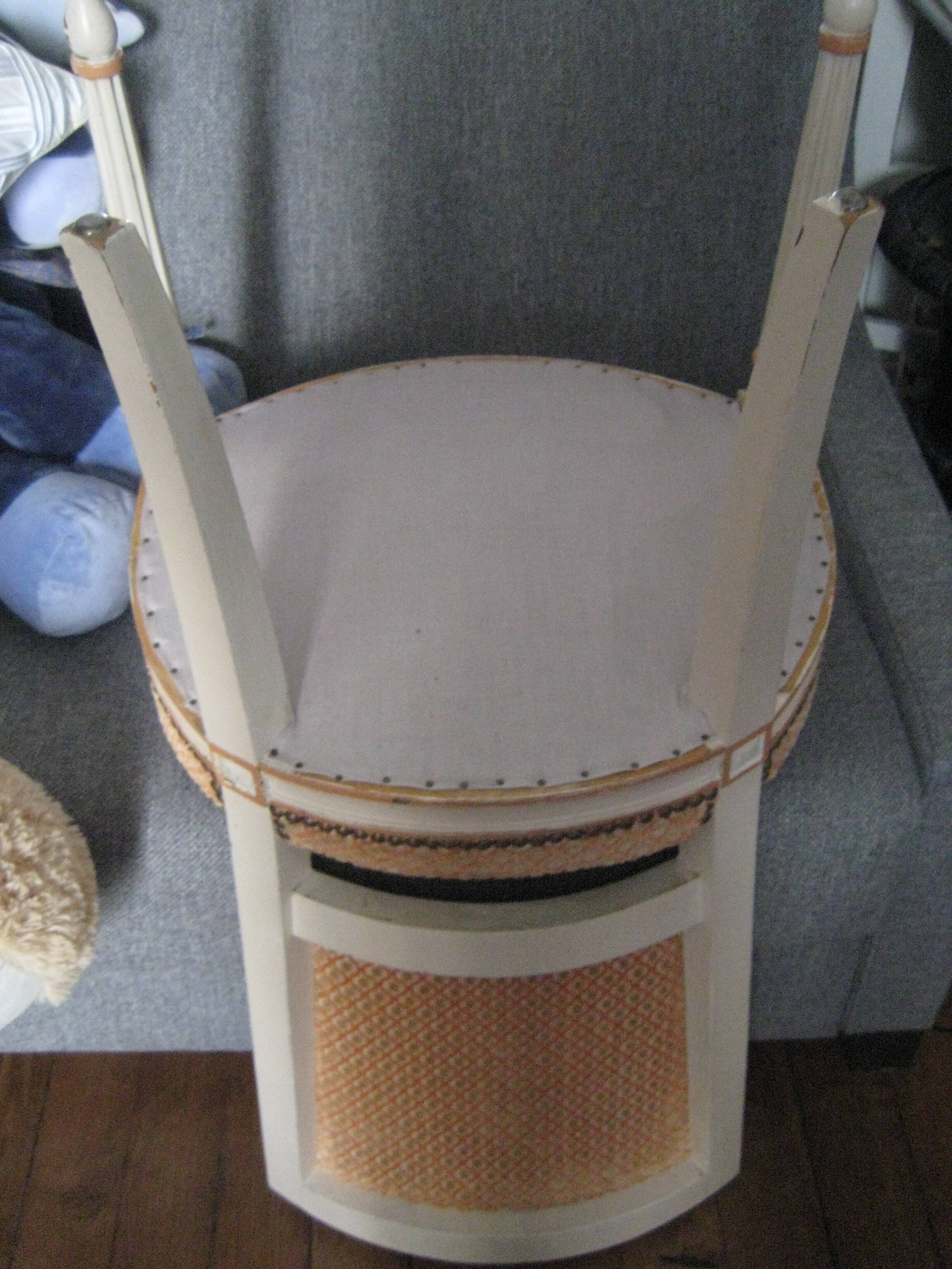 4 covered chairs