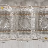 Plateau à compartiments verre et métal doré
