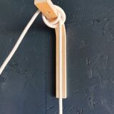Vintage 60s hanging lamp with chiseled transparent glass