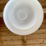 Scandinavian Pendant Lamp in Teak and Opaline, Circa 60´s
