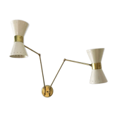 Applique Italienne murale articulée diabolo design années 50