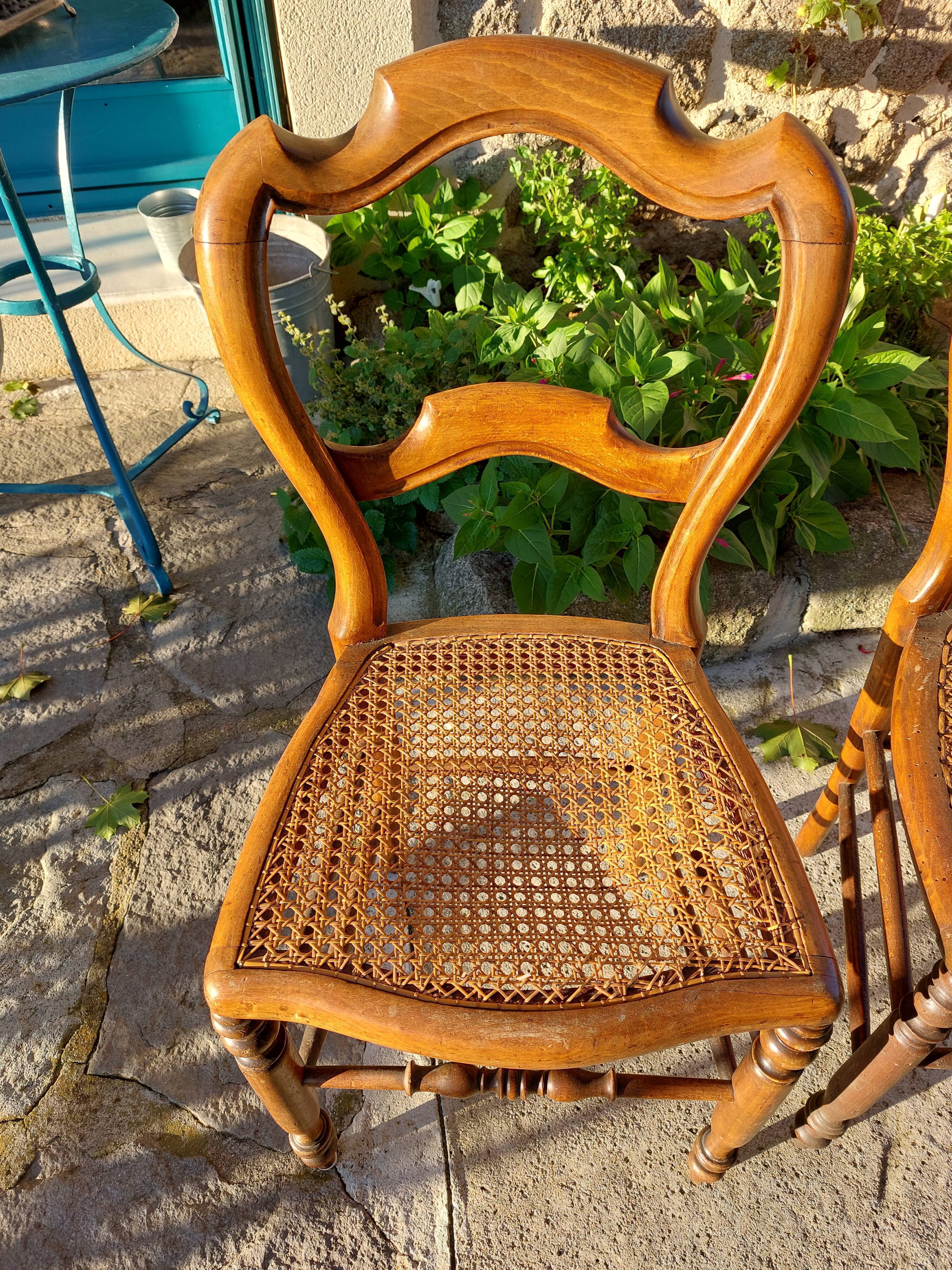 Lot of tanned chairs