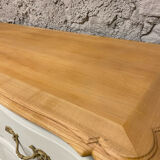 Commode louis XV blanche et bois brut