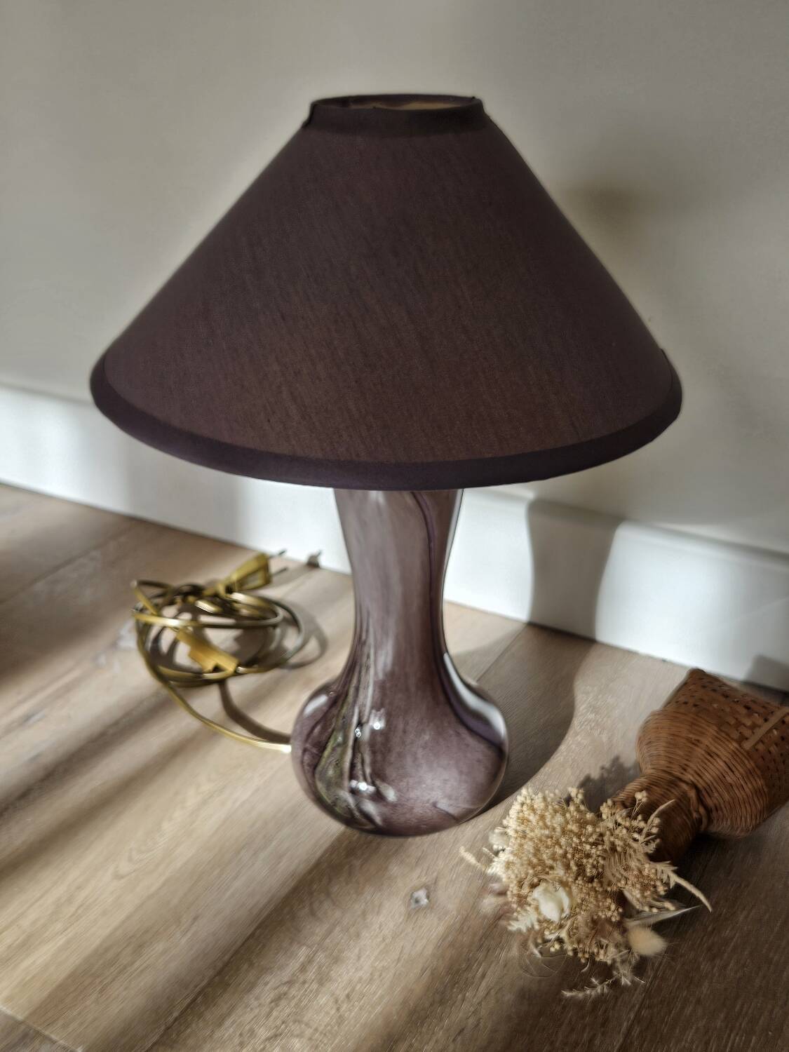 Murano glass mushroom lamp base
