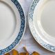 6 Flat plates Terre de fer Longchamp model René Made in France