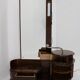 1930s art deco toilet cabinet with mirror in walnut, czechoslovakia